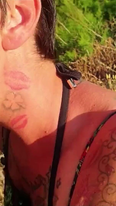 Memorable moment from "Real German Mature Couple Outdoor Peeing and Fuck on Holiday Trip near Beach"