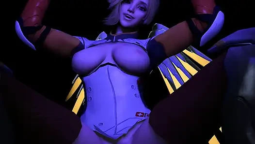Overwatch Mercy Costume Lap Dance