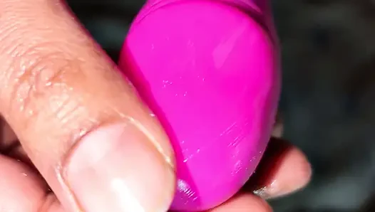 New Dildo, full power vibration in my pussy made me horny for Penis