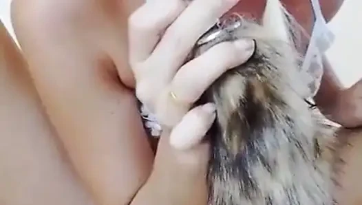 Foxy Tail Plug and Intense Pussy Fuck