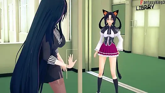Rossweisse erwischte mich fast beim ficken mit Akeno - AUF DERER, DER NTR Madness Serie