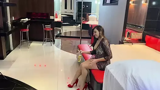 Hot milf goes to a women-only massage parlor and gets a hard fuck with lots of anal sex