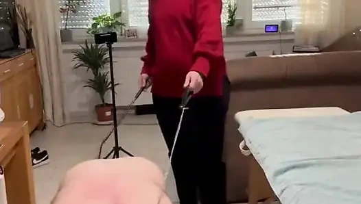 DomLadyMia-SlaveOfM Red welts for the slave Part2