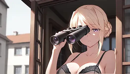 Sylvia Caught a Guy with a Huge Cock and Fucked Him Hard - Hentai Cosplay of Sylvia Van Hossen