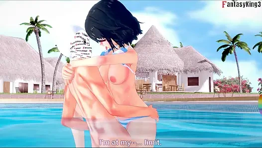 Ryuko Matoi sex on the pool - Killlakill