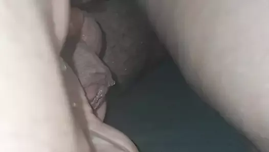 Step mom under blanket trying to woke up step son by handjob his dick
