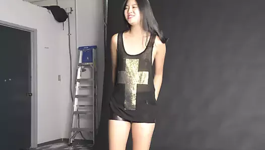 Азиатская девушка, фотосессия в нижнем белье