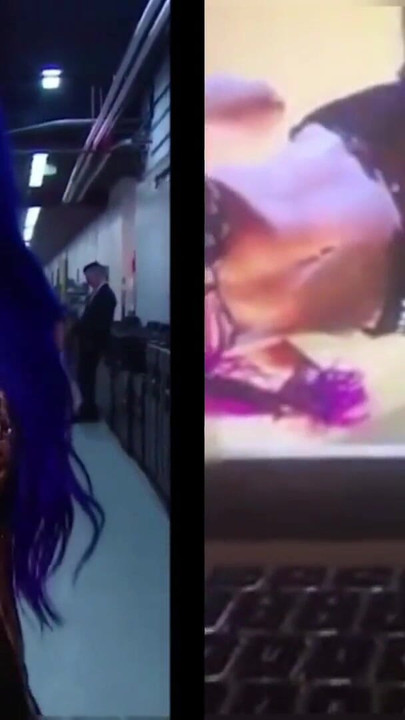 Powerful moment from "WWE Sasha Banks Cum Compilation"
