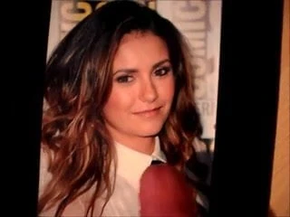 Трибьют со спермой Nina Dobrev (11 загрузок + замедленное движение)