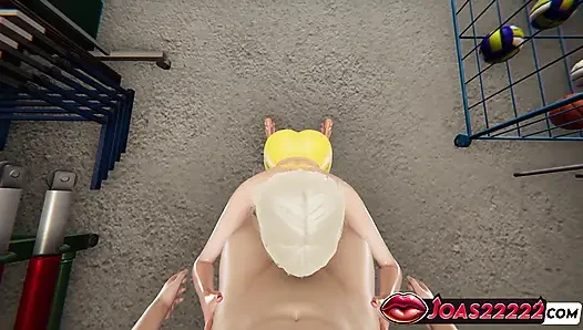 Yamanaka Trainer 3D Hentai - Frenulum Lecken, schlampiger blowjob, kehlenfick in unzensierter Animation