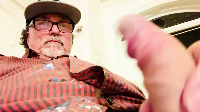 Father’s oozing penis