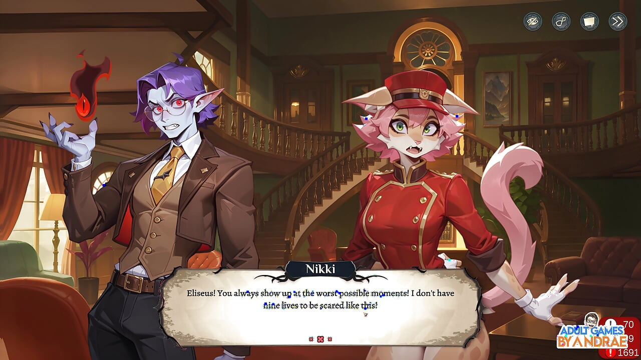 Hotel Tales Gameplay Parte 3 - Ajudando Nikki a organizar as malas e Bathe Griselda, a Caçadora