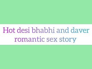 Sexy desi bhabhi a devar v romantickém sexuálním příběhu s hindským zvukem