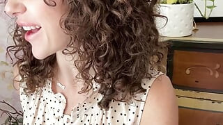 Teacher with Curly Hair Takes Advantage for Extra Grade