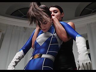 Power Ranger девушка против горячего злодея - Alya Stark и Kitana Lure