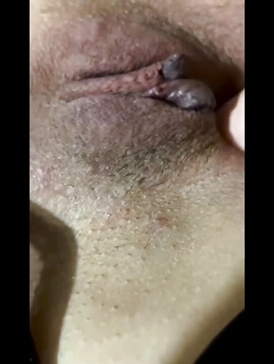 I put it in the mouth of the girl I arranged from the bar and fucked her with a dildo