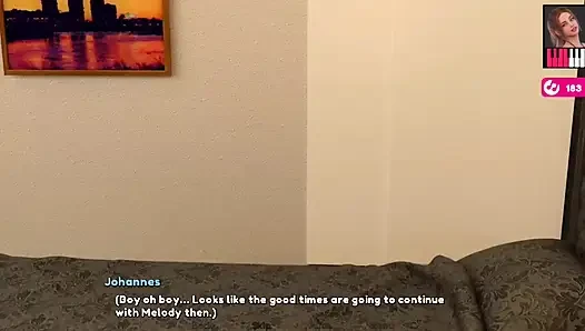 Melody # 28 - Johannes und Melody duschten, tochter und sie gab ihm einen blowjob und sperma auf ihr gesicht