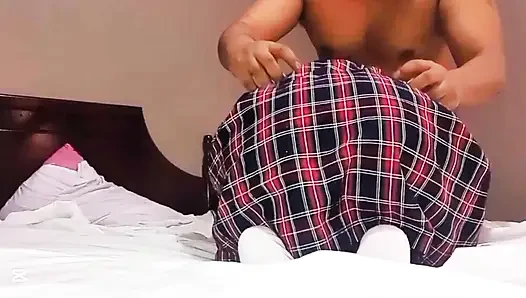 Beautiful 20-year-old schoolgirl arrives home tired from classes, wanting her stepbrother's cock
