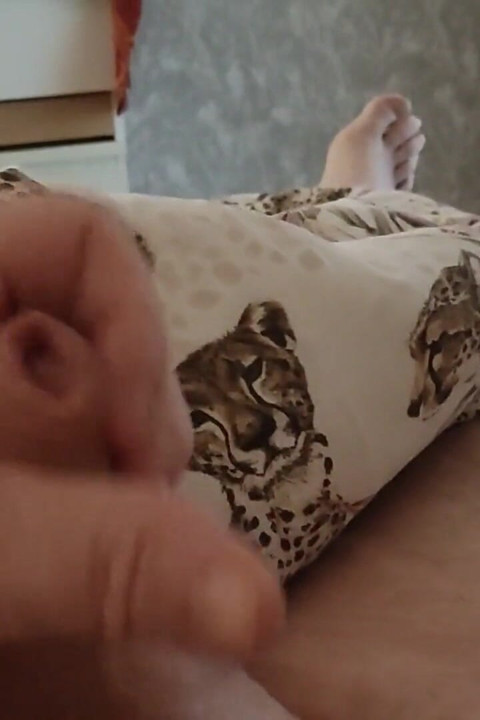 Lying in Bed and Playing with My Cock and Waiting for a Wet Hole