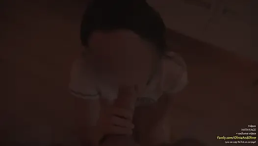 Late Night Blowjob After Party came on Tongue