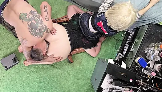 girlfriend traps me for stepbrothers rough fucking