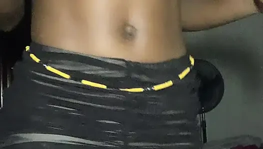 Hot Sexy Dance Ebony Teen Teasing with oily wet Pussy shows  in mini skirt