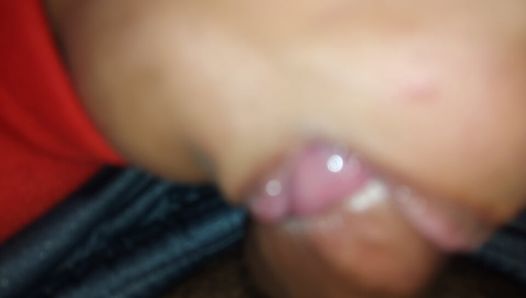 Blowjob messy blowjob eating cum yummy taste like milk