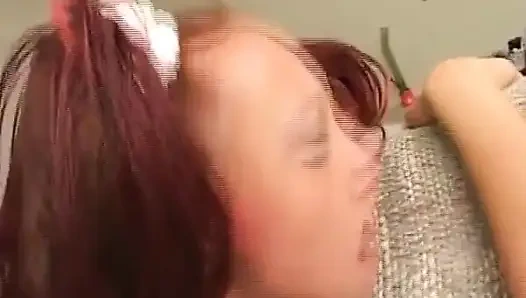 Petite Redhead Teen Sucks and Fucks Huge BBC Amateur Style