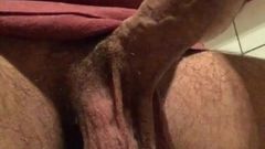 Huge Cock with low hanging balls (contractions)