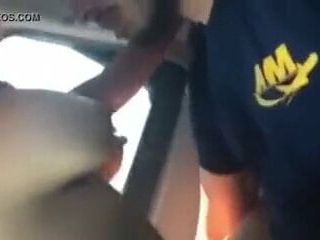 Blonde fucked in the car