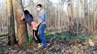 Outdoor picnic in masks due to Corona virus