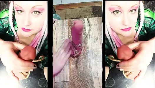 Tied up Cock and Balls JOI with Ball Punching
