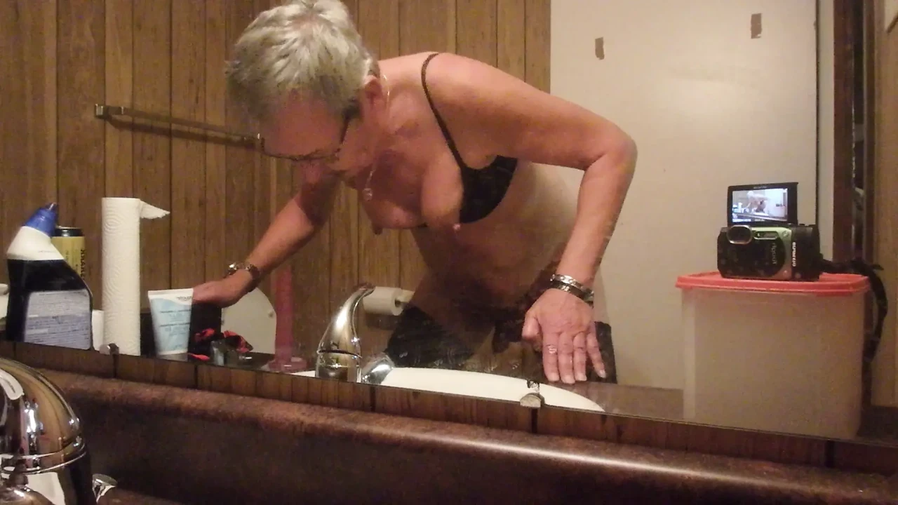 Cumming on a dildo.