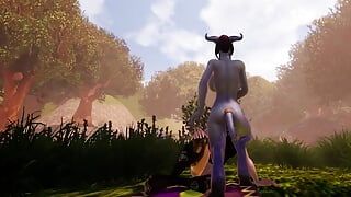 Draenei Futa Dickgirl baise un elfe sexy - parodie porno Warcraft