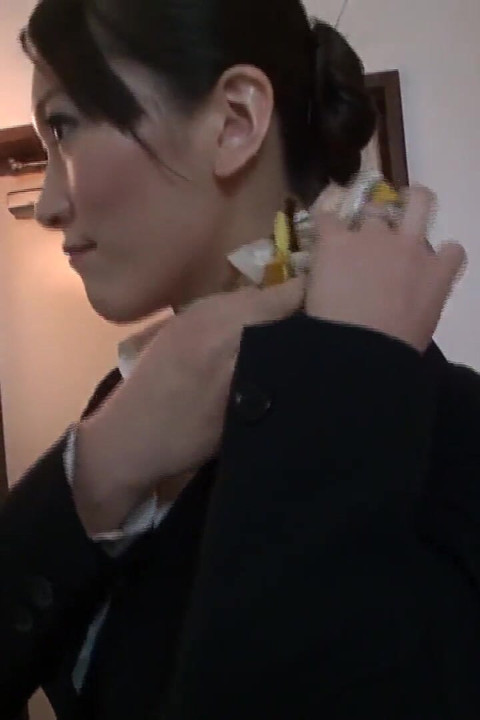 Black Stockings Stewardess Married Woman Trained with Toys - Aoki Misora