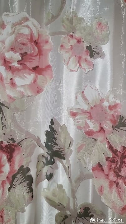 Slippery smooth satin layers underneath my skirt