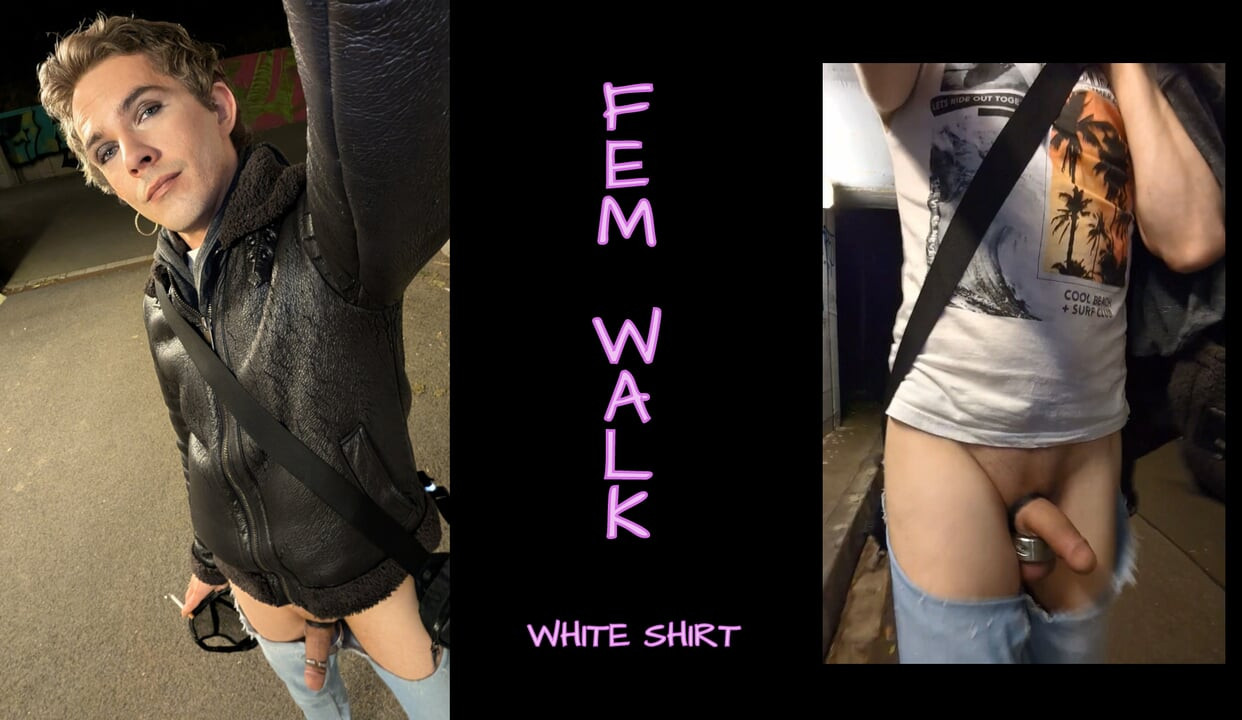 Bitchy FemBoy Walk in public