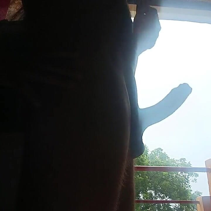 Outside Balcony Masturbated Huge Cock