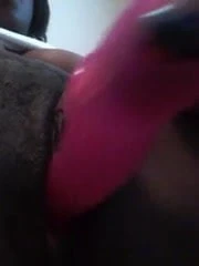 pussy eating a vibrator