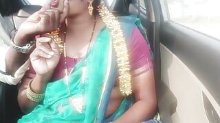 Step dad daughter in law car sex, telugu dirty talks, part -1