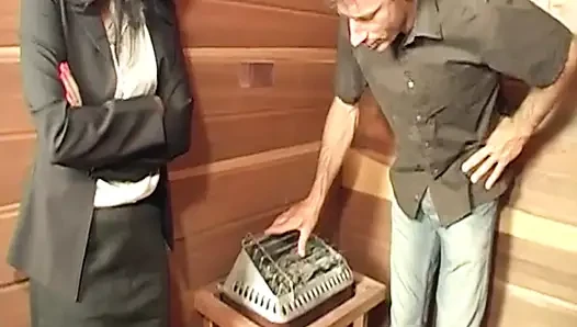 Bossy MILF Squirts and Swallows Cum in Wild Office Fuck