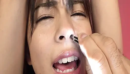 Tearful Breakdown. Pleasure Twists with Suffering in a Raw Display