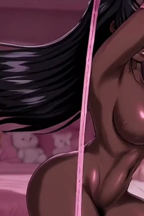 Beautiful Ebony Girl in Strict Bondage - Powerless Moaning and Intense Climax