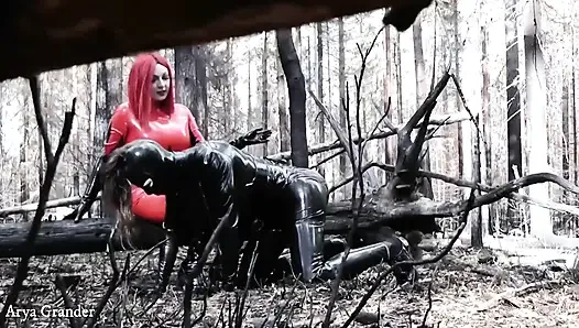 Latex Rubber Humiliation Outdoor
