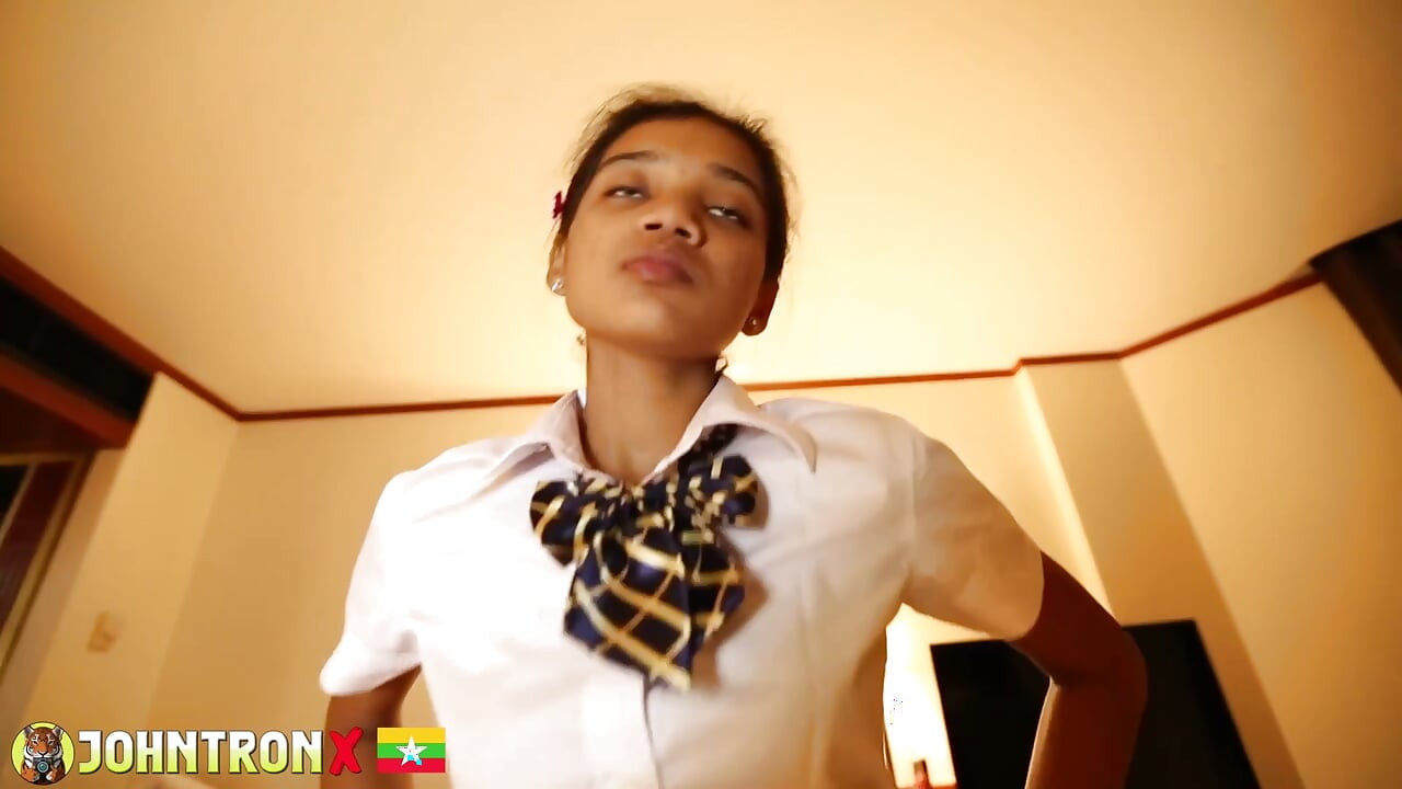 JohnTronX - Banging Asian babe in a school uniform