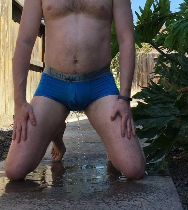 Naughty Outdoor Underwear Pissing