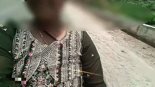 Bike Ride Boobs showing in public road and risk big natural boobs