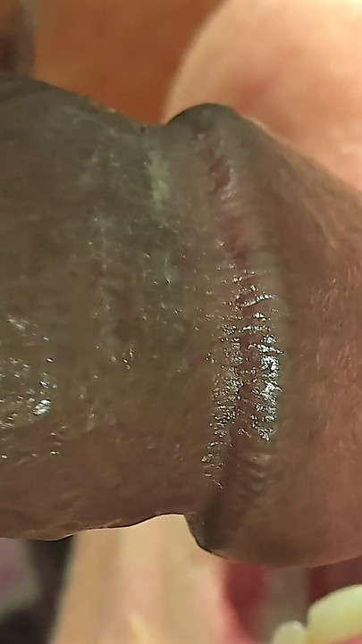 Black man playing the try not cum challenge with his wife sucking on his cock, failed and ended up cumming inside her mouth | Clip 3