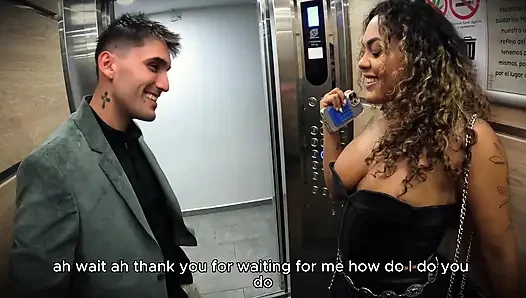 A Latina I Met in the Elevator Fucks My Cock with Her Big Ass