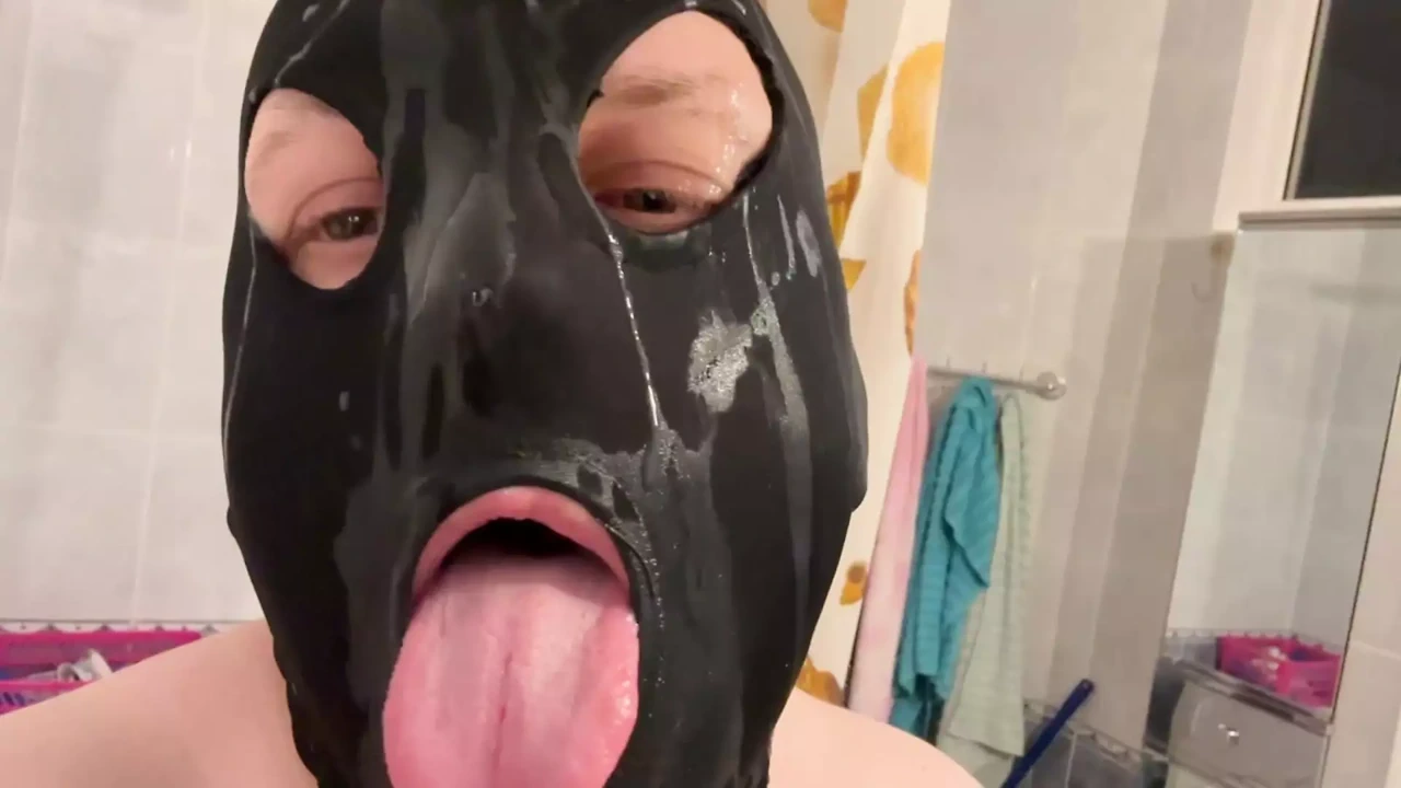 Taking a shower after my sweet daddy fucked me and poured his cum all over my face. I jerk my cock and cum. Wet body